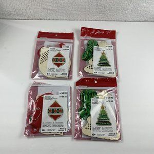 Creatology Ornament Kits Kids 6+ Green/Red Christmas Wood‎ Craft Lot Of 4 6162